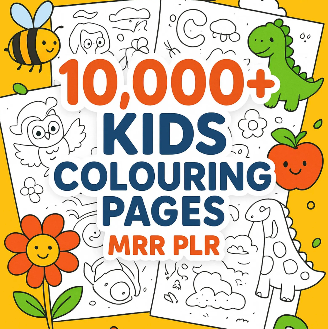 1 M 2 C 10,000+ Coloring Pages PLR