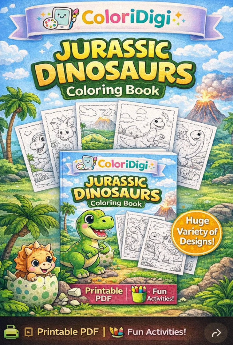 12 M 3 C Dinosaur Coloring